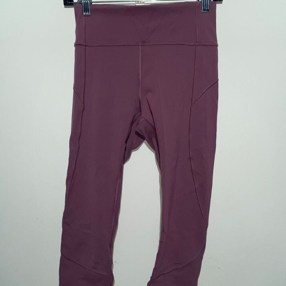 Lululemon Athletica Women's Purple In Movement Crop Everlux Leggings Size 6